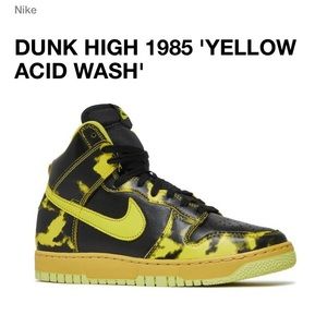 Mens size 12 Nike Dunk High Yellow Acid Wash